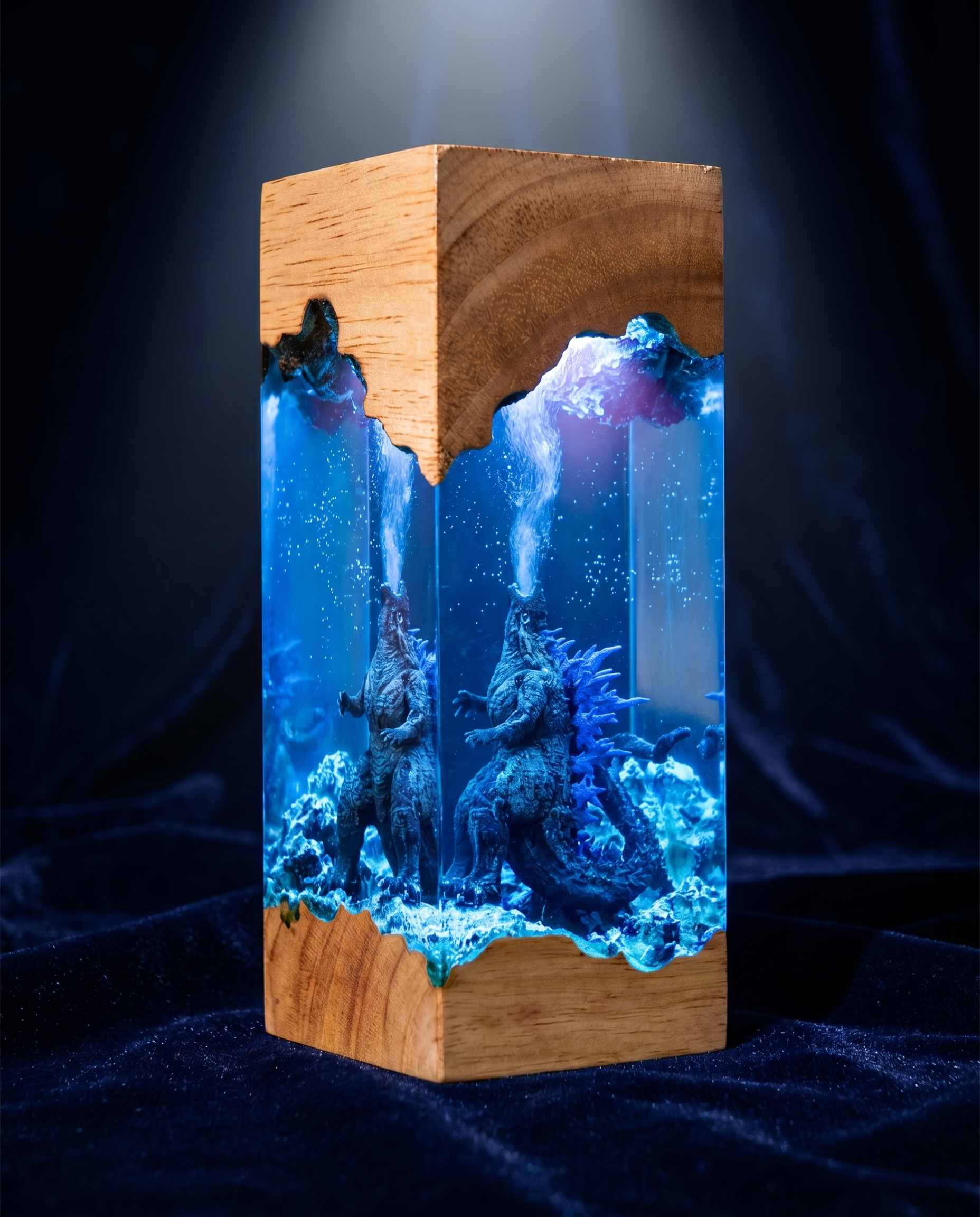 Godzilla Resin Lamp close-up