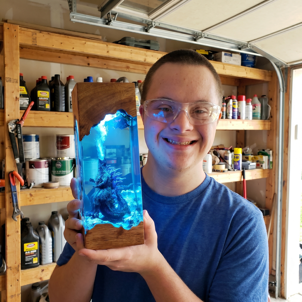 Godzilla Resin Lamp — Ocean Monster Night Light